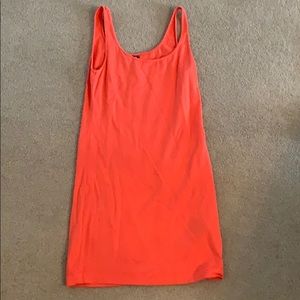 Coral tight mini dress